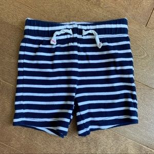 3/$10 CARTERS Baby girl striped shorts 12m